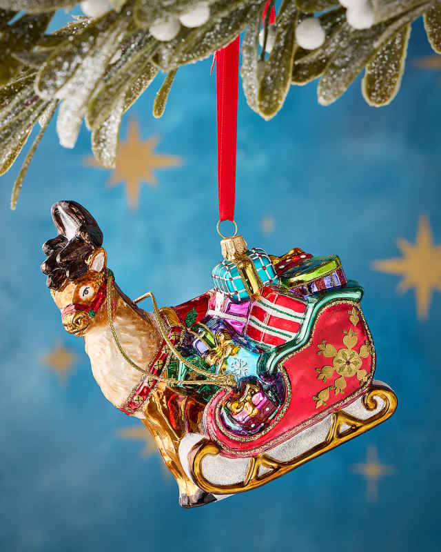 Reindeer and Sleigh Ornament